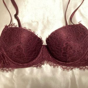 victoria’s secret dream angels purple/mauve lined demi bra